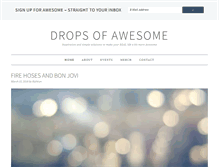 Tablet Screenshot of dropsofawesome.com